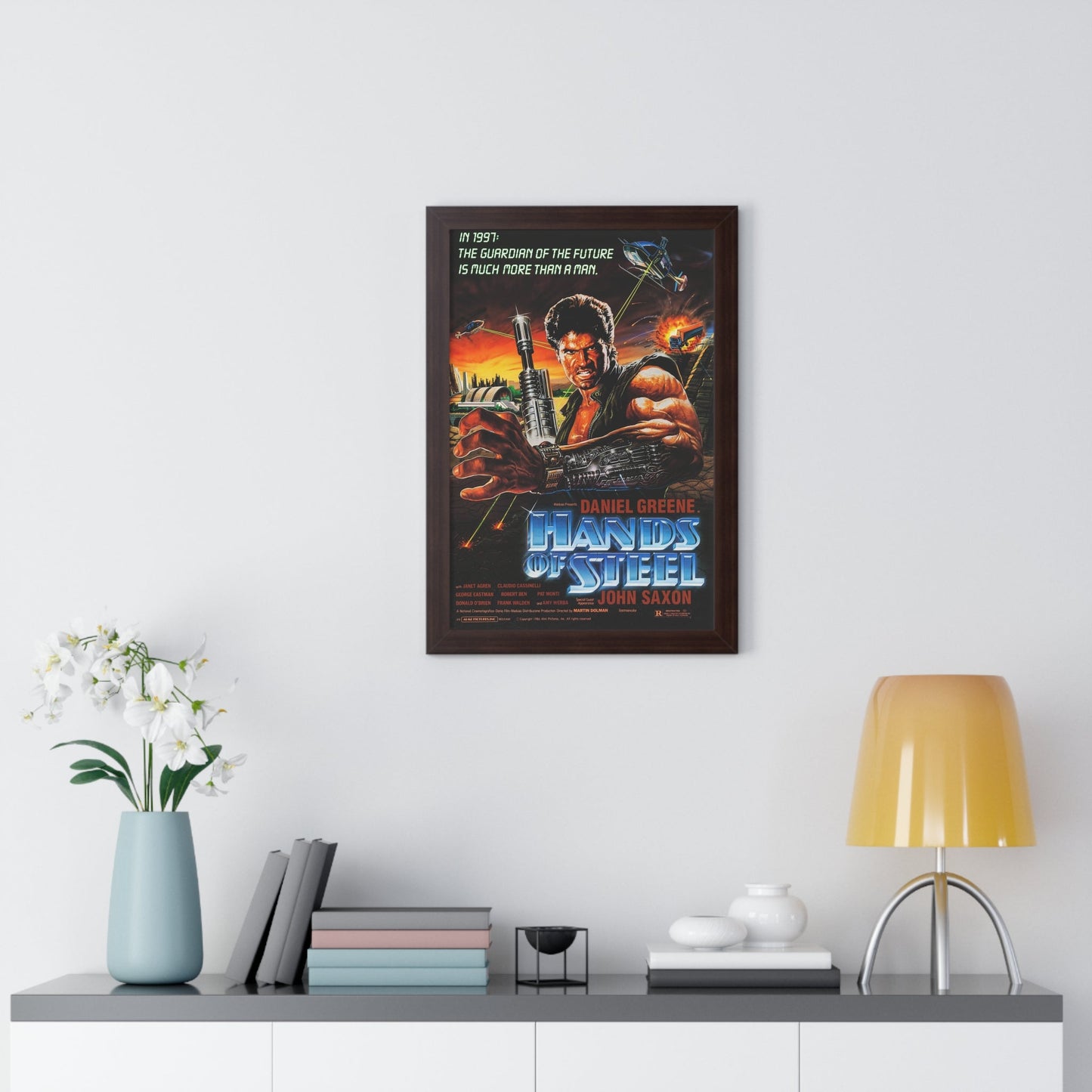 HANDS OF STEEL 1986 - Framed Movie Poster-The Sticker Space