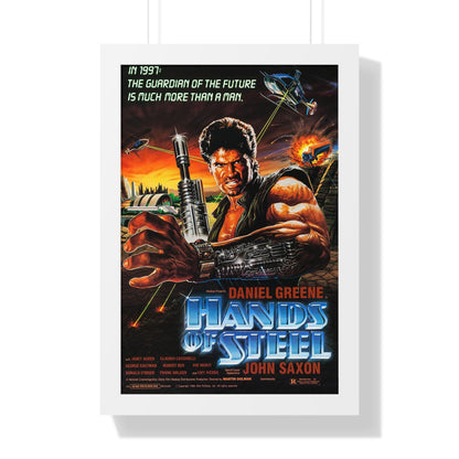 HANDS OF STEEL 1986 - Framed Movie Poster-16″ x 24″-The Sticker Space