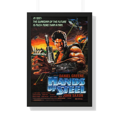 HANDS OF STEEL 1986 - Framed Movie Poster-20" x 30"-The Sticker Space