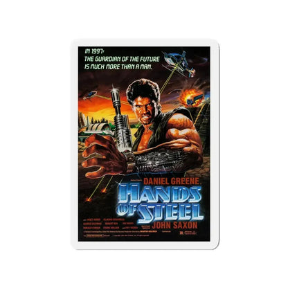 HANDS OF STEEL 1986 Movie Poster - Refrigerator Magnet 3 Inch - The Sticker Space