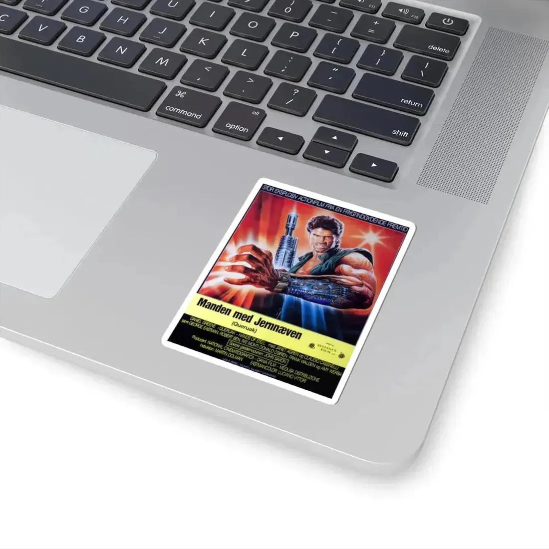 HANDS OF STEEL (DANISH) 1986 Movie Poster - STICKER Vinyl Kiss-Cut Decal - The Sticker Space