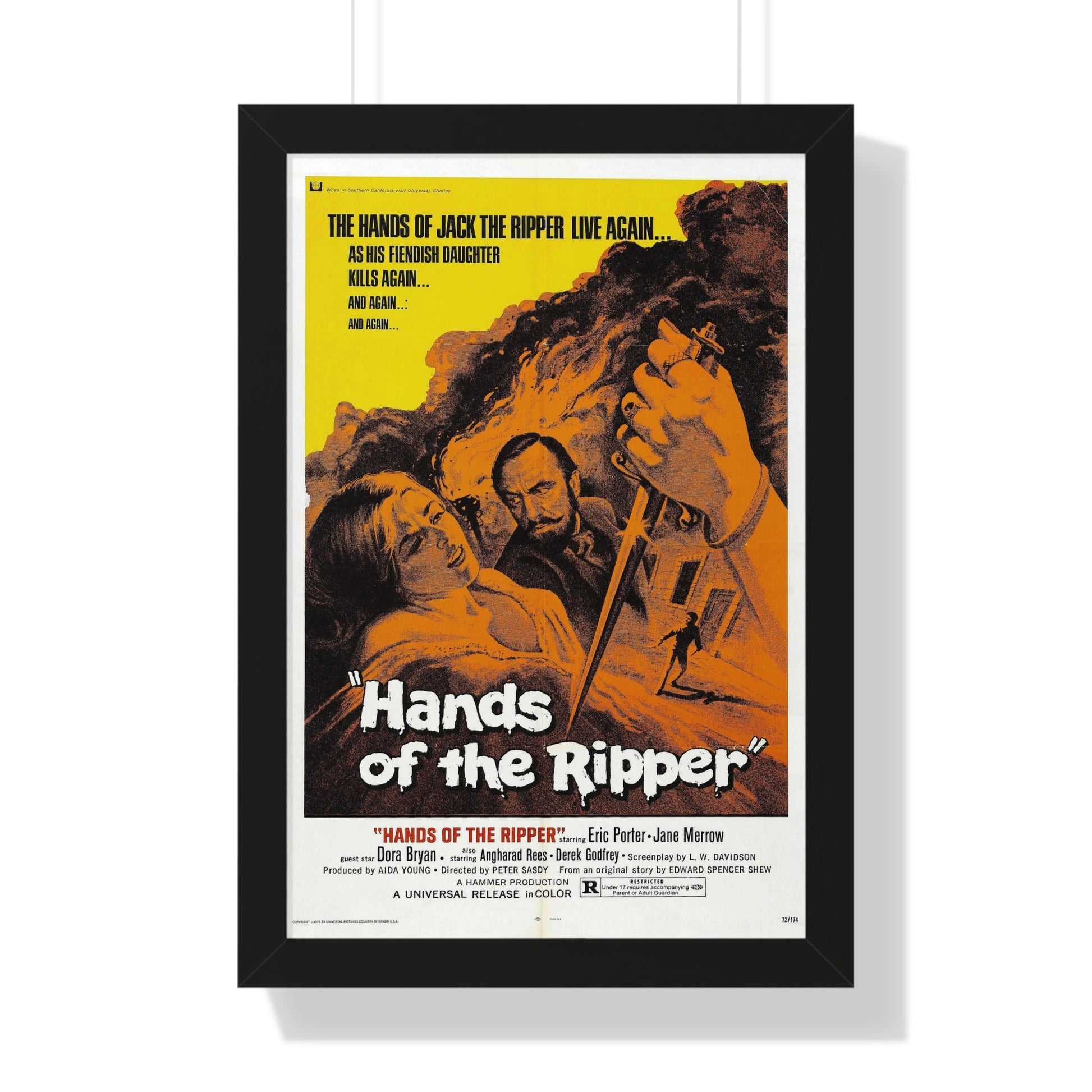 HANDS OF THE RIPPER 1971 - Framed Movie Poster-16″ x 24″-The Sticker Space