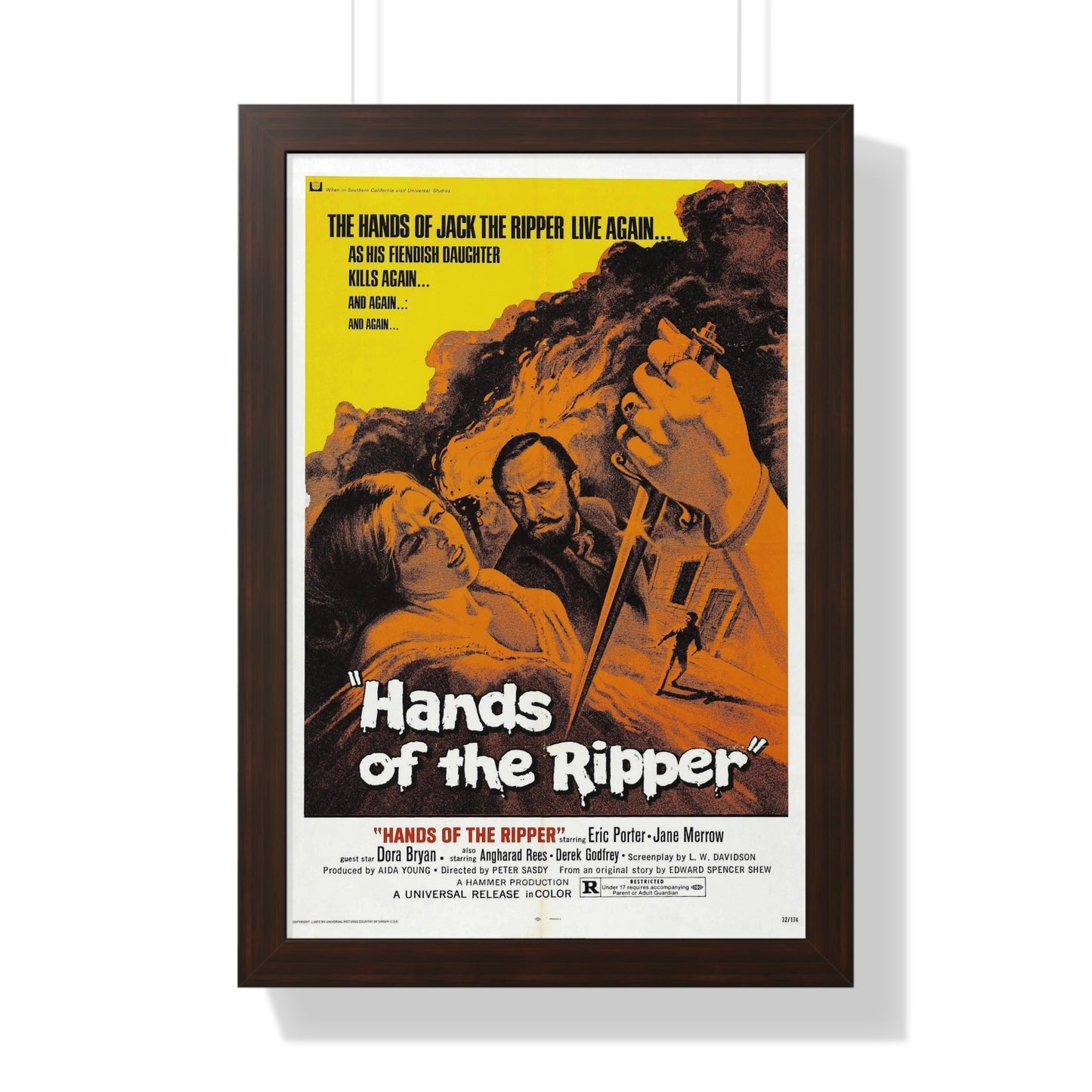 HANDS OF THE RIPPER 1971 - Framed Movie Poster-16″ x 24″-The Sticker Space