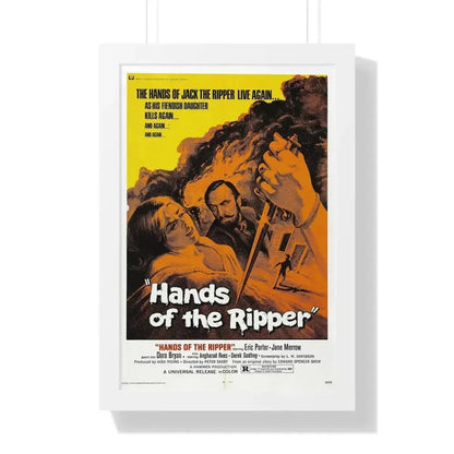 HANDS OF THE RIPPER 1971 - Framed Movie Poster 16″ x 24″ White - The Sticker Space