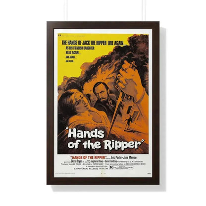 HANDS OF THE RIPPER 1971 - Framed Movie Poster 20" x 30" Walnut - The Sticker Space