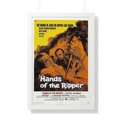 HANDS OF THE RIPPER 1971 - Framed Movie Poster 20" x 30" White - The Sticker Space