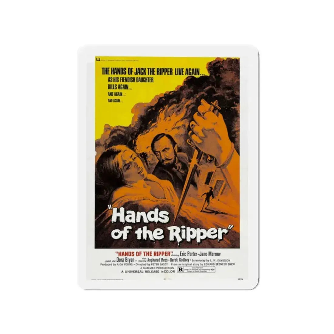 HANDS OF THE RIPPER 1971 Movie Poster - Refrigerator Magnet 2 Inch - The Sticker Space