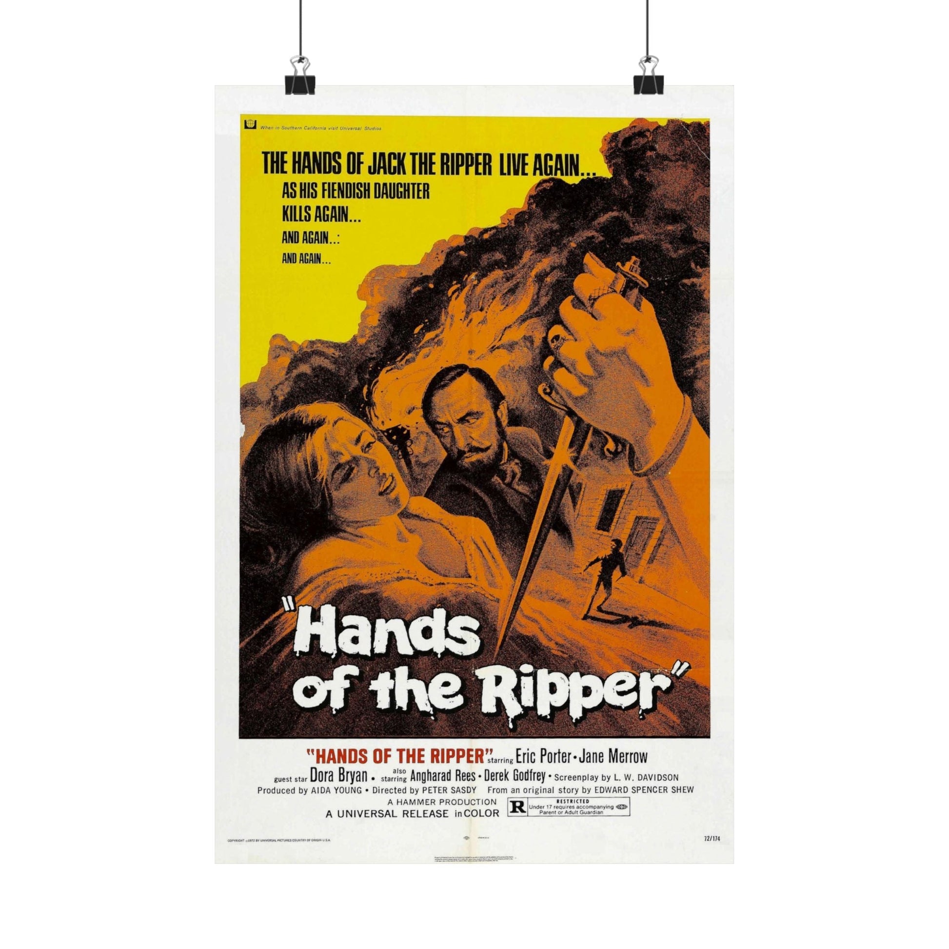 HANDS OF THE RIPPER 1971 - Paper Movie Poster-12″ x 18″-The Sticker Space