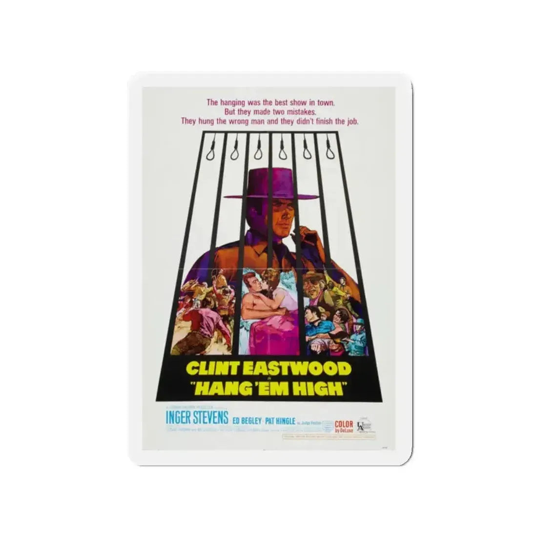 HANG 'EM HIGH 1968 Movie Poster - Refrigerator Magnet - The Sticker Space