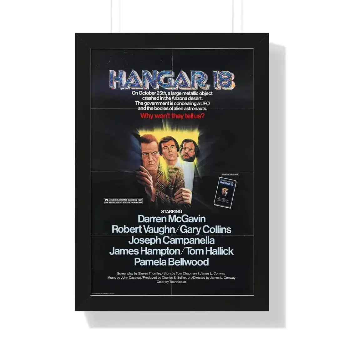 HANGAR 18 1980 - Framed Movie Poster 16″ x 24″ Black - The Sticker Space