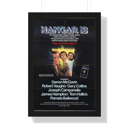 HANGAR 18 1980 - Framed Movie Poster 16″ x 24″ Black - The Sticker Space