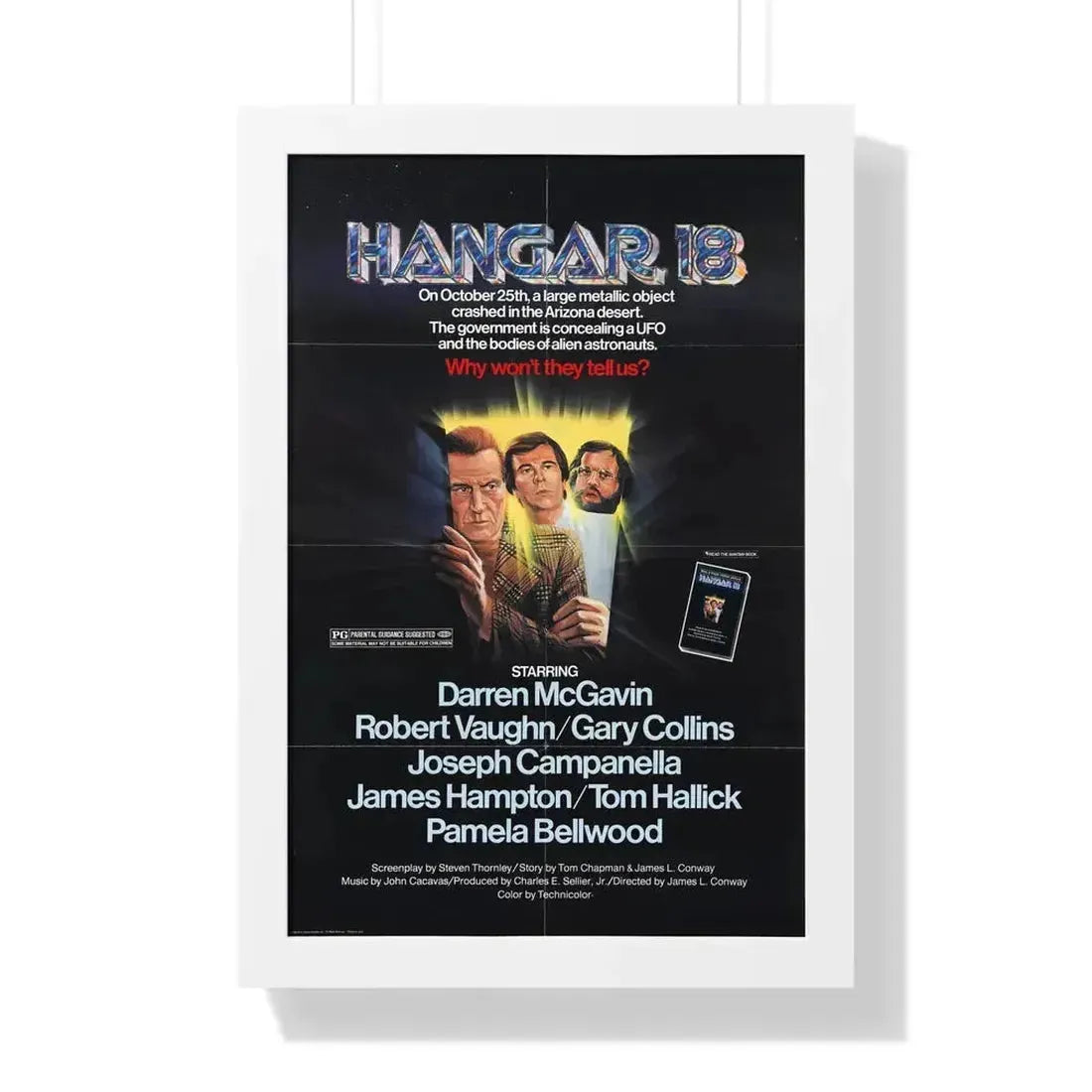 HANGAR 18 1980 - Framed Movie Poster 16″ x 24″ White - The Sticker Space