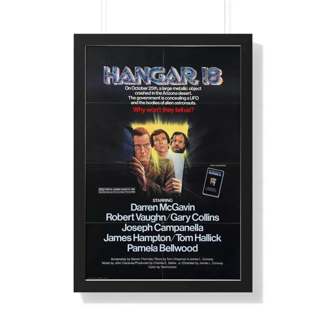 HANGAR 18 1980 - Framed Movie Poster 20" x 30" Black - The Sticker Space