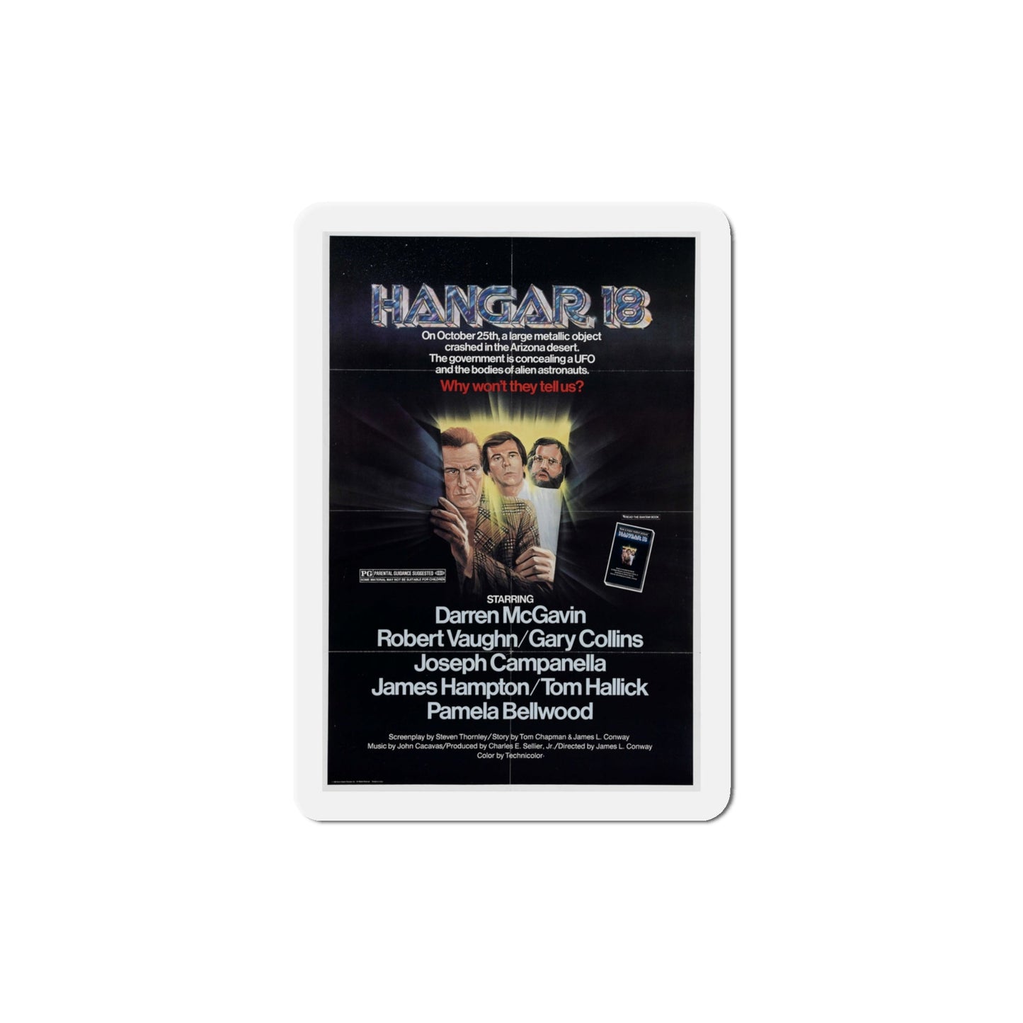 Hangar 18 1980 Movie Poster Die-Cut Magnet-4" x 4"-The Sticker Space