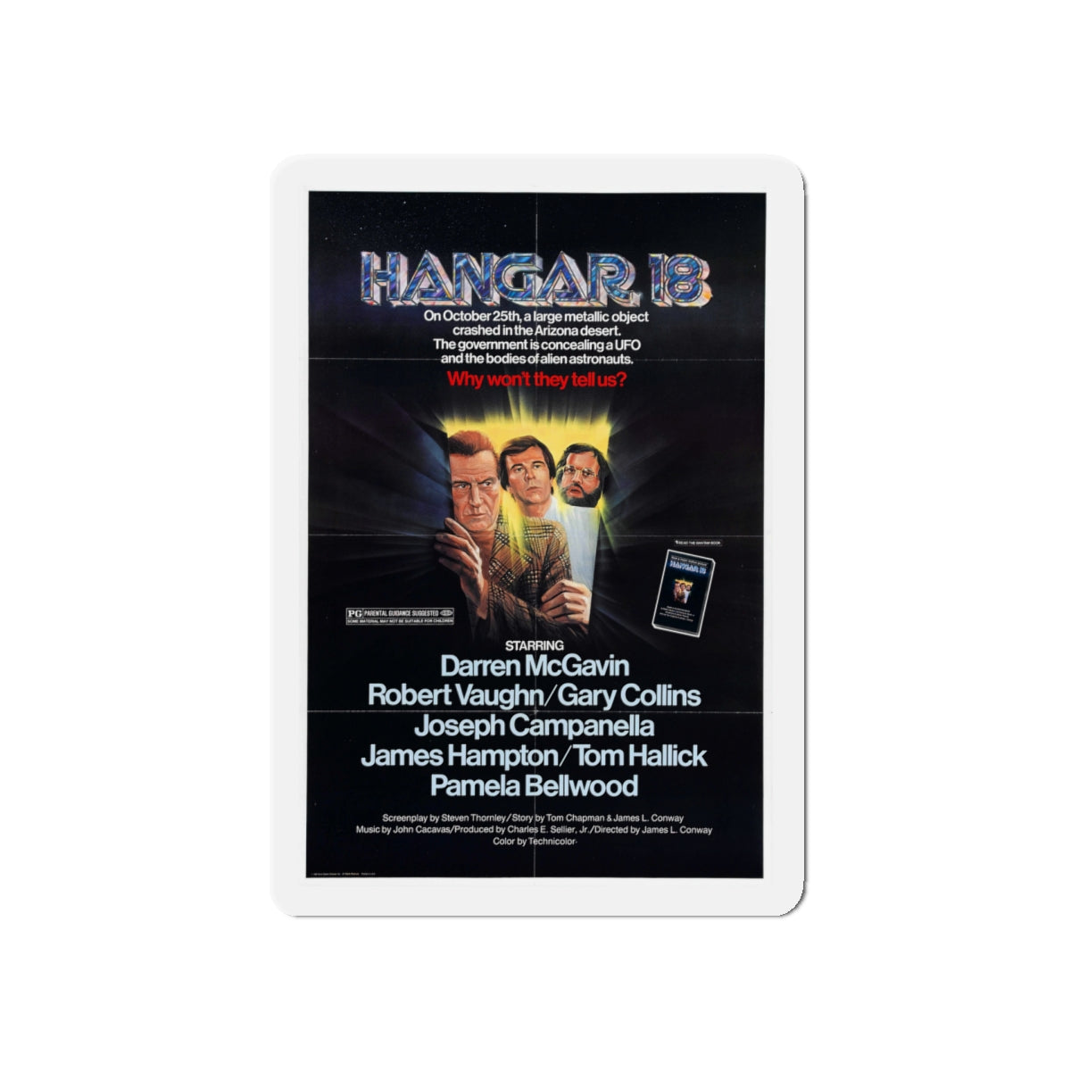 HANGAR 18 1980 Movie Poster - Die-Cut Magnet-5" x 5"-The Sticker Space