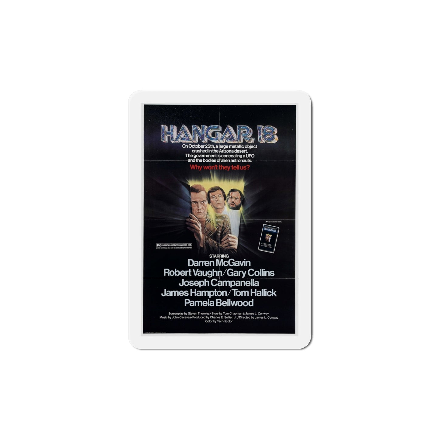 Hangar 18 1980 Movie Poster Die-Cut Magnet-6 × 6"-The Sticker Space