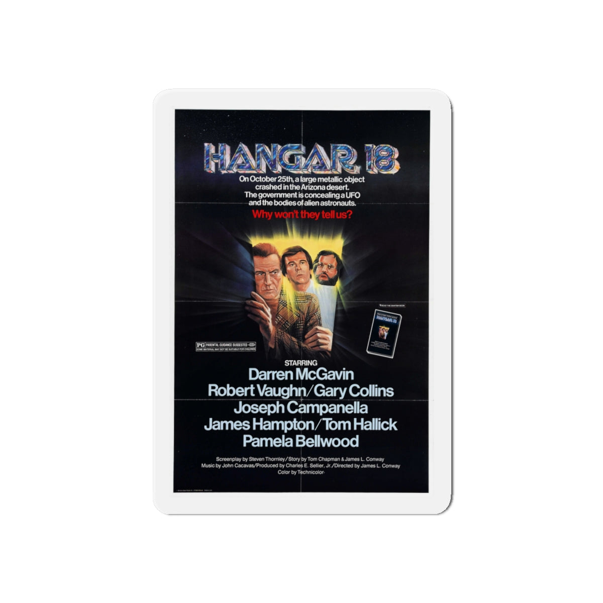 HANGAR 18 1980 Movie Poster - Die-Cut Magnet-6 × 6"-The Sticker Space