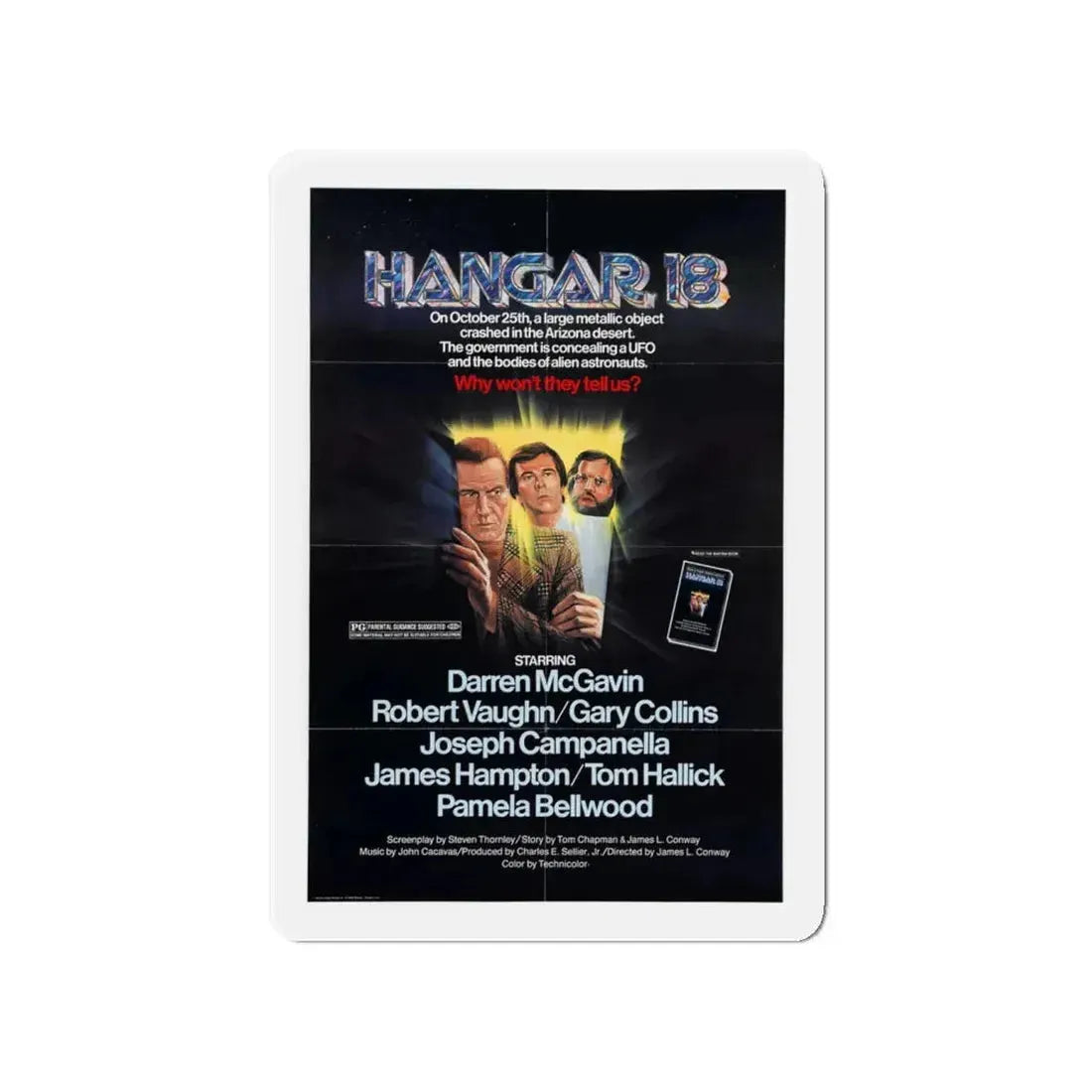 HANGAR 18 1980 Movie Poster - Refrigerator Magnet 4 Inch - The Sticker Space