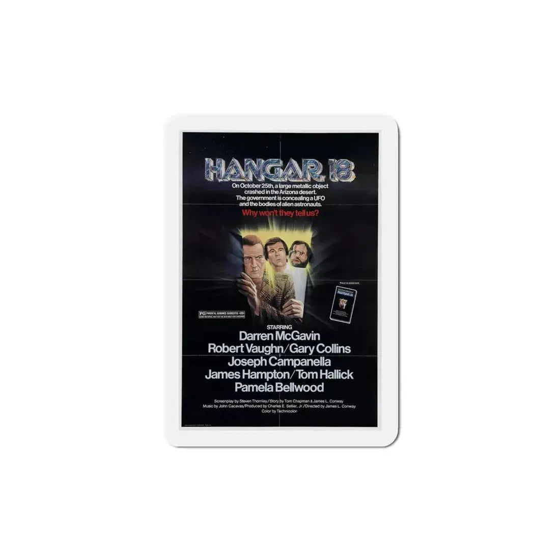 Hangar 18 1980 Movie Poster Refrigerator Magnet 5 Inch - The Sticker Space