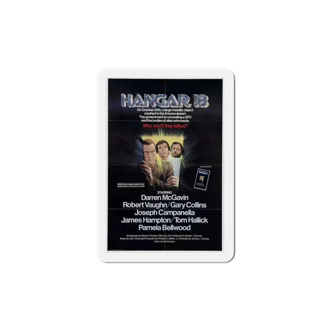 Hangar 18 1980 Movie Poster Refrigerator Magnet - The Sticker Space