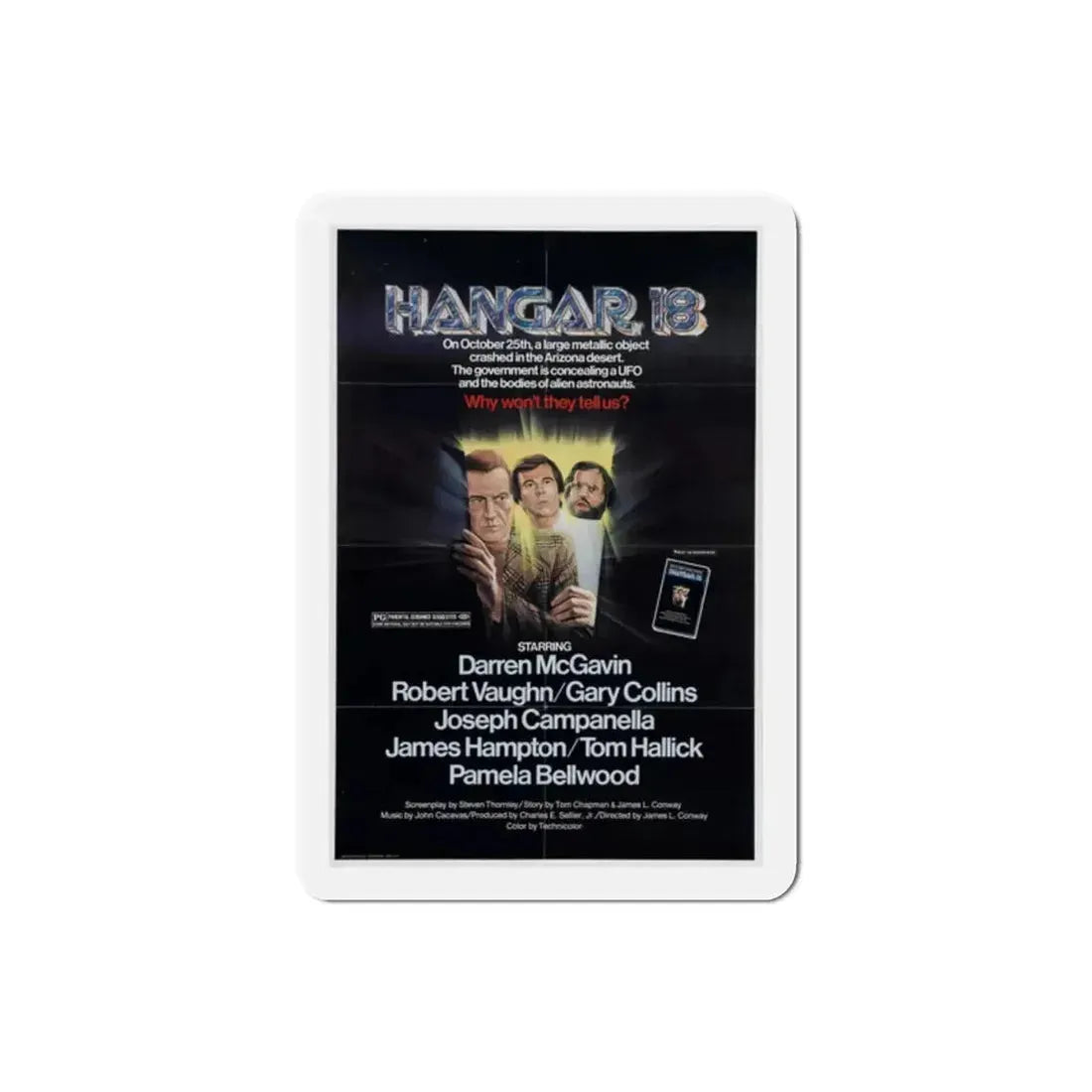 Hangar 18 1980 Movie Poster Refrigerator Magnet - The Sticker Space