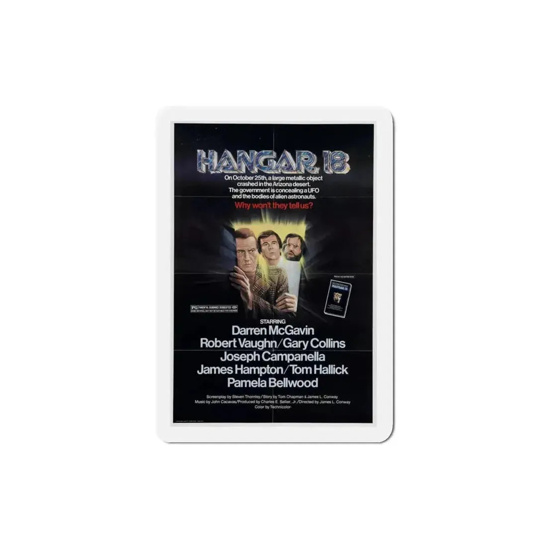 Hangar 18 1980 Movie Poster Refrigerator Magnet - The Sticker Space