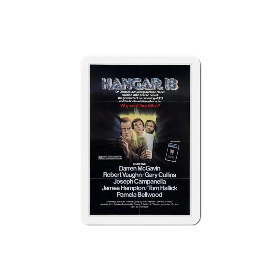 Hangar 18 1980 Movie Poster Refrigerator Magnet - The Sticker Space