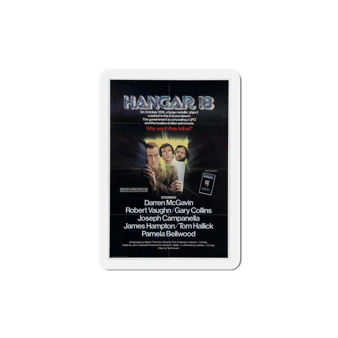 Hangar 18 1980 Movie Poster Refrigerator Magnet - The Sticker Space