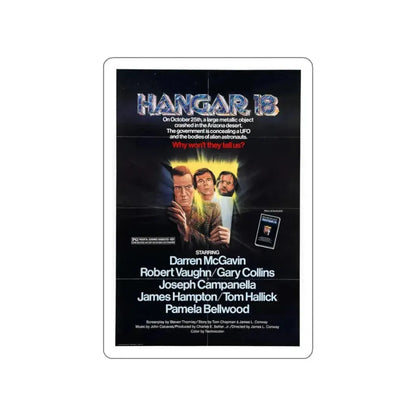 HANGAR 18 1980 Movie Poster STICKER Vinyl Die-Cut Decal 3 Inch - The Sticker Space