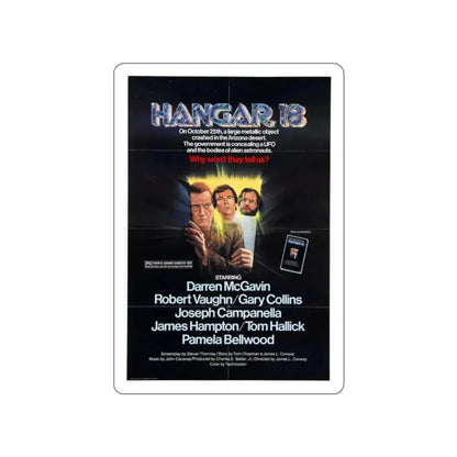 HANGAR 18 1980 Movie Poster STICKER Vinyl Die-Cut Decal - The Sticker Space