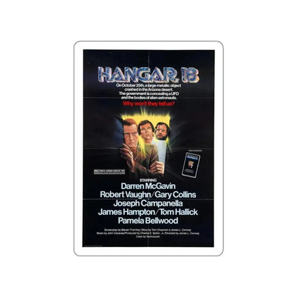 HANGAR 18 1980 Movie Poster STICKER Vinyl Die-Cut Decal - The Sticker Space