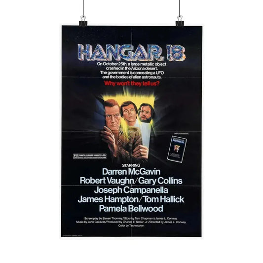 HANGAR 18 1980 - Paper Movie Poster 12″ x 18″ Matte - The Sticker Space