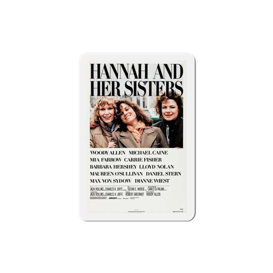 Hannah and Her Sisters 1986 Movie Poster Refrigerator Magnet 3 Inch - The Sticker Space