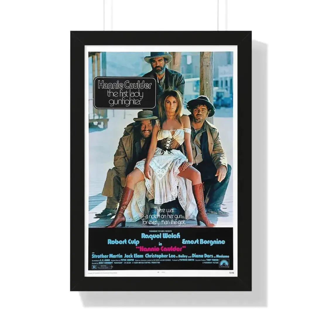 HANNIE CAULDER 1971 - Framed Movie Poster 16″ x 24″ Black - The Sticker Space
