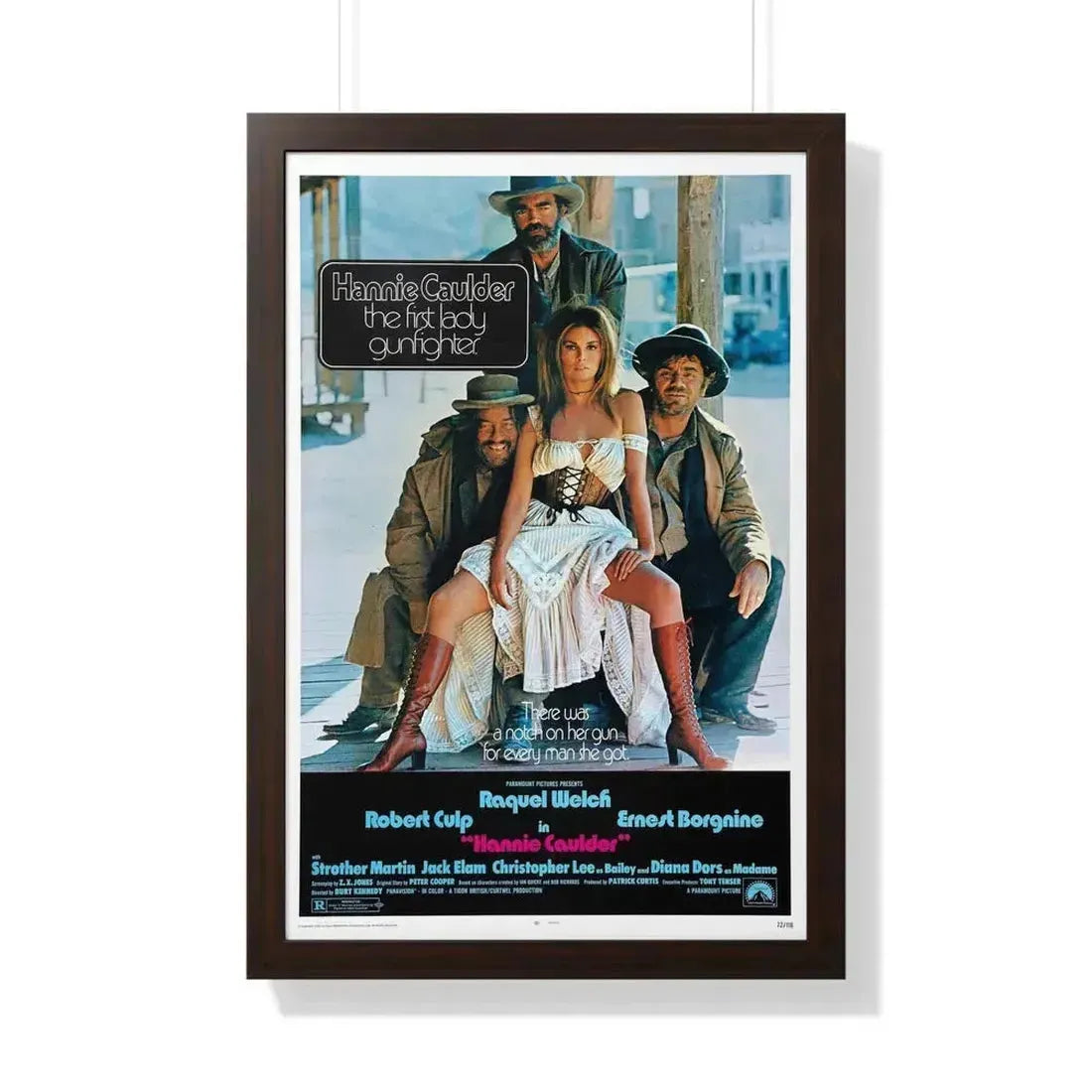 HANNIE CAULDER 1971 - Framed Movie Poster 20" x 30" Walnut - The Sticker Space