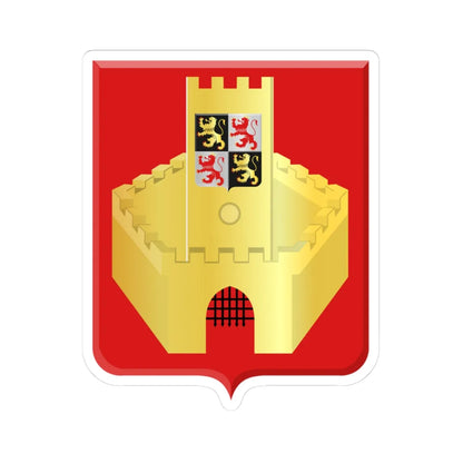 Hannut wapen (Belgium) (Coat of Arms) STICKER Vinyl Kiss-Cut Decal 3 Inch White - The Sticker Space