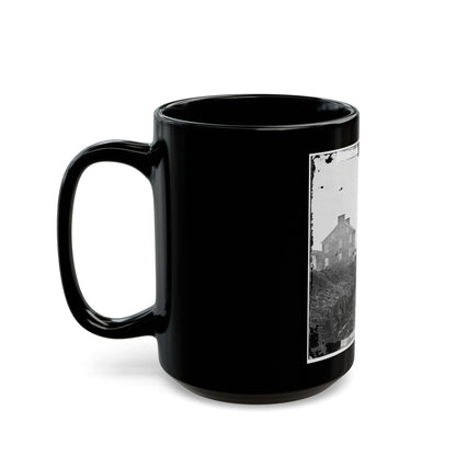 Hanover Junction, Pa. Passenger Train At Depot (U.S. Civil War) Black Coffee Mug-The Sticker Space