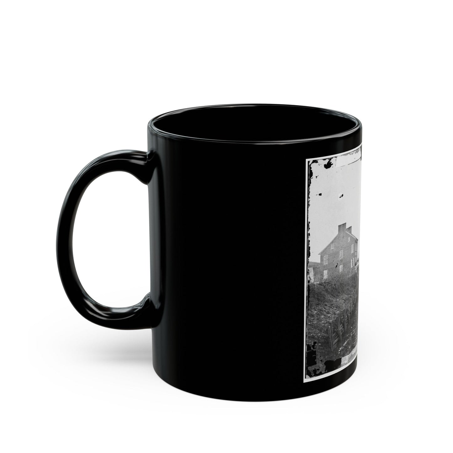 Hanover Junction, Pa. Passenger Train At Depot (U.S. Civil War) Black Coffee Mug-The Sticker Space