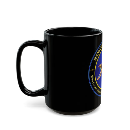 Hanscom University (U.S. Air Force) Black Coffee Mug-The Sticker Space