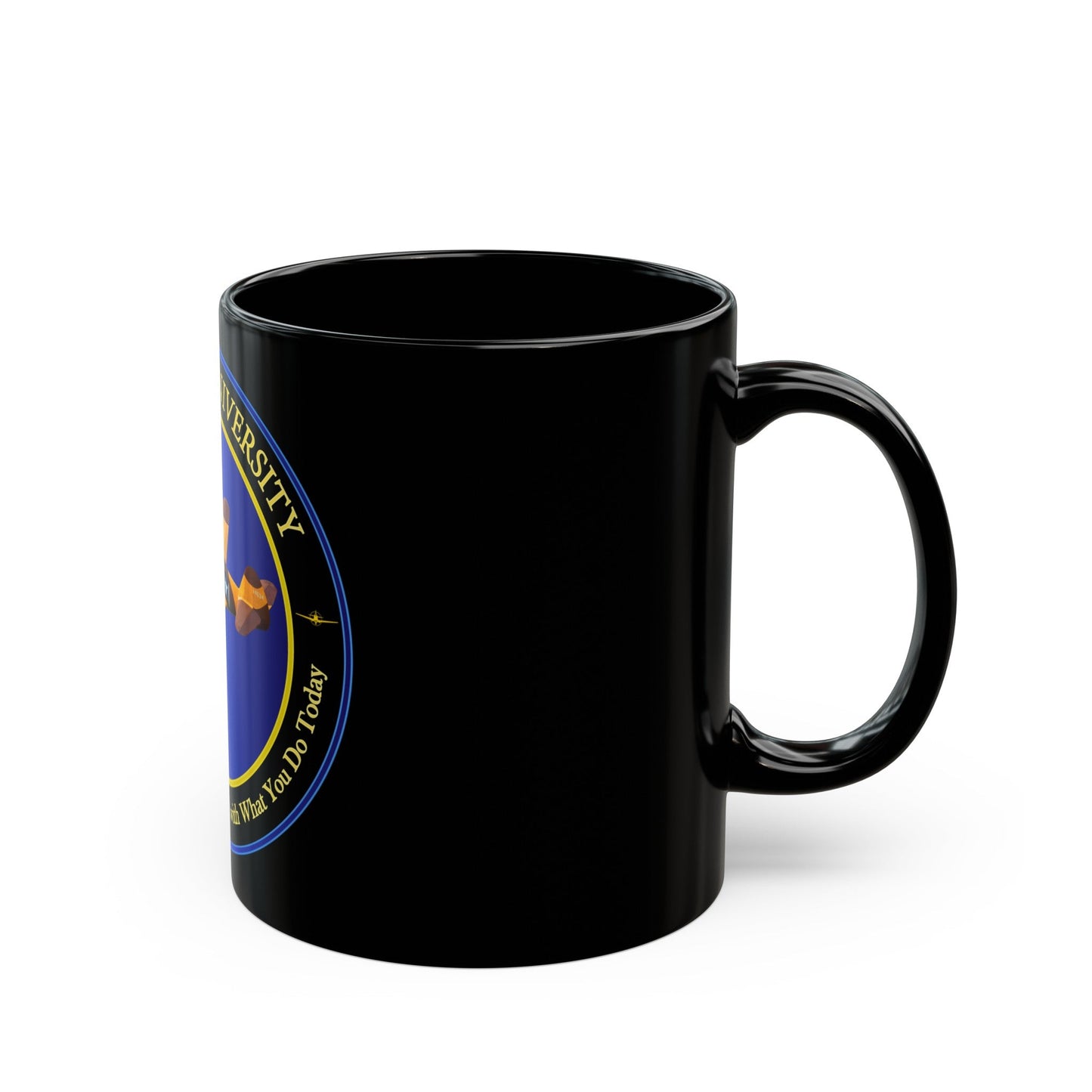 Hanscom University (U.S. Air Force) Black Coffee Mug-The Sticker Space