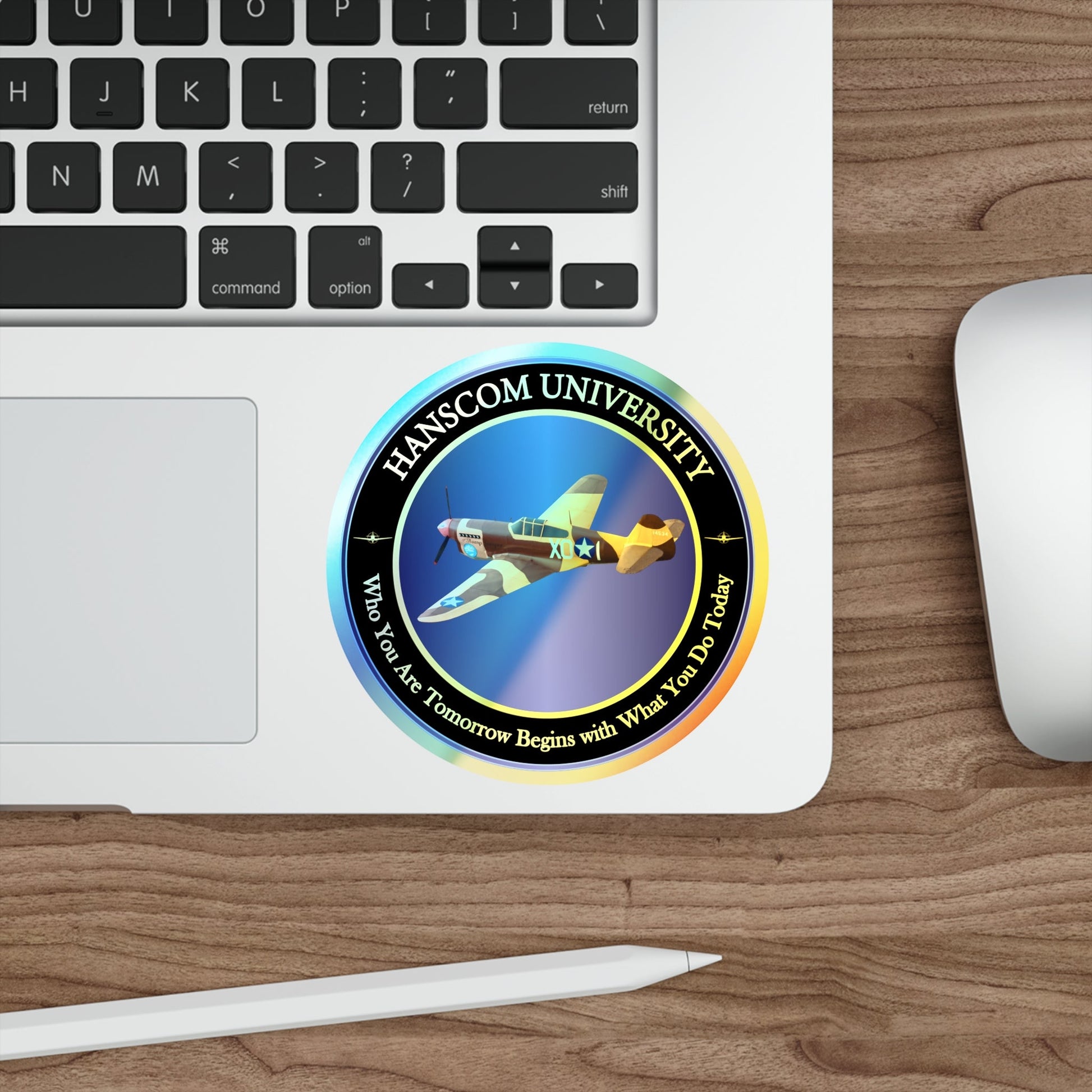 Hanscom University (U.S. Air Force) Holographic STICKER Die-Cut Vinyl Decal-The Sticker Space