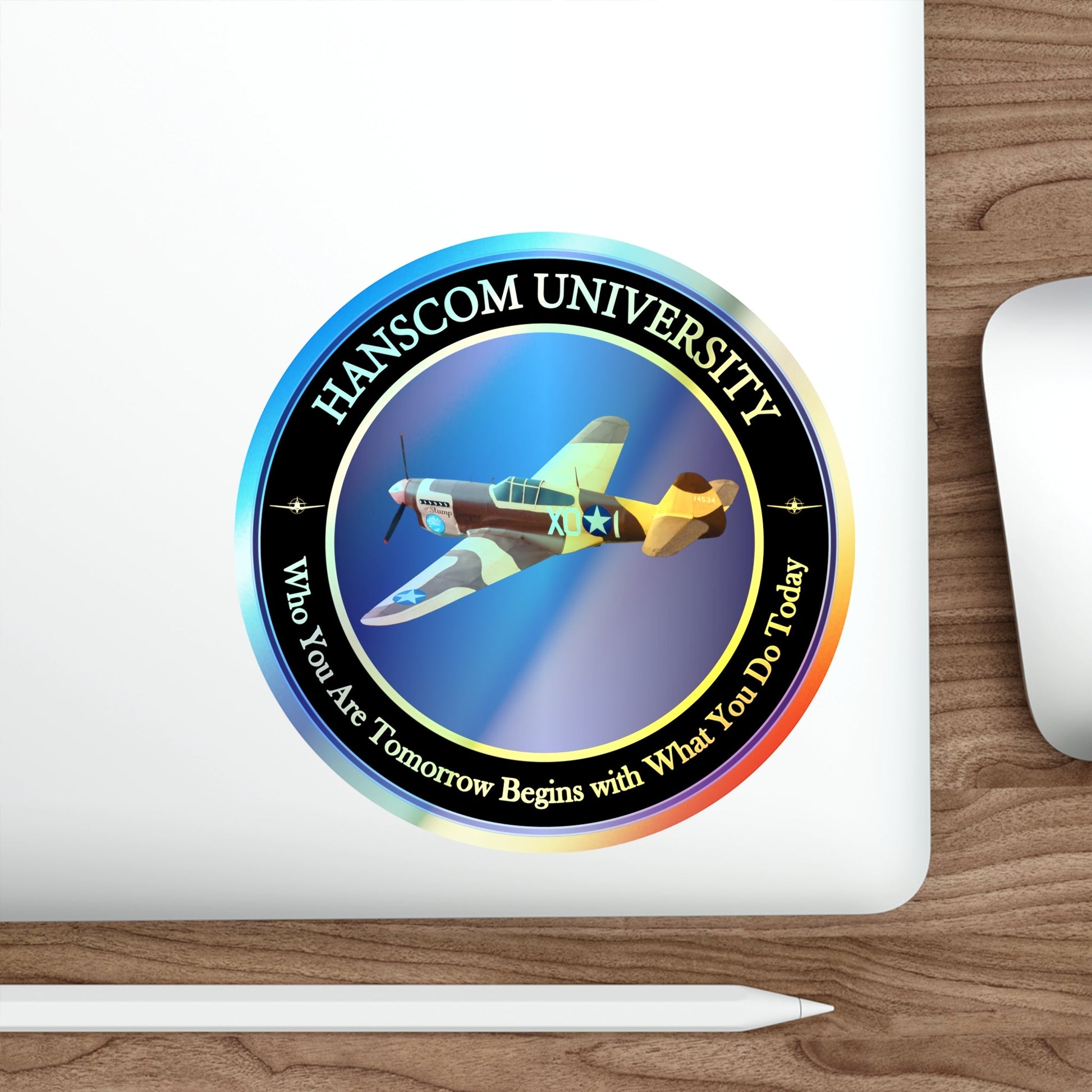 Hanscom University (U.S. Air Force) Holographic STICKER Die-Cut Vinyl Decal-The Sticker Space