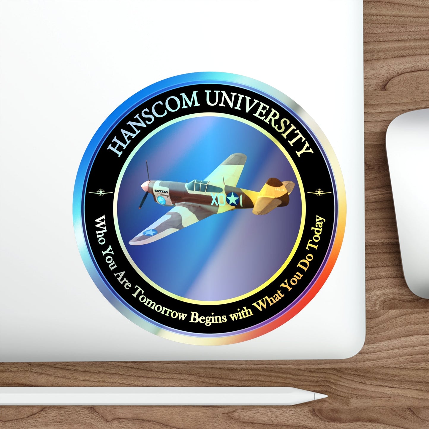 Hanscom University (U.S. Air Force) Holographic STICKER Die-Cut Vinyl Decal-The Sticker Space