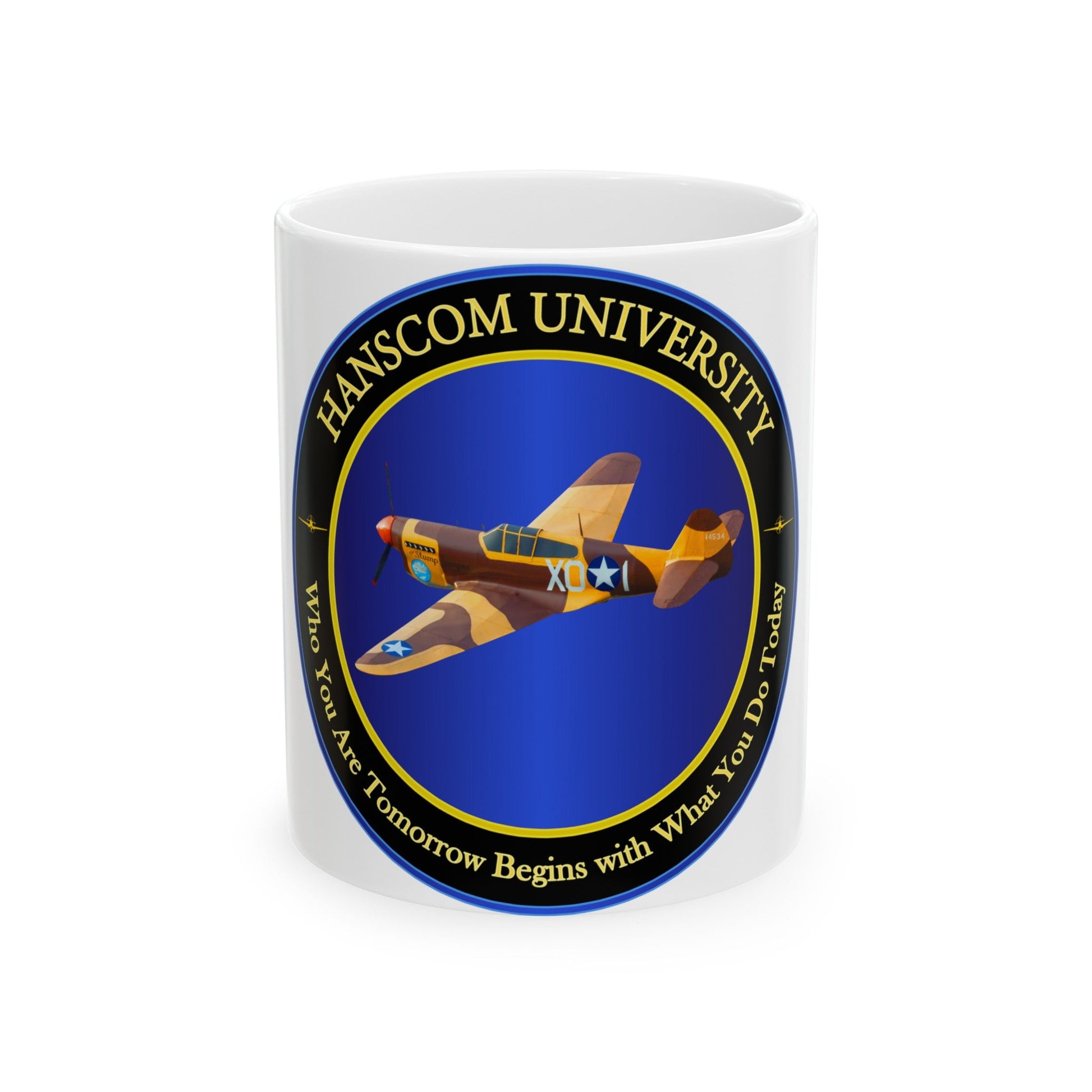 Hanscom University (U.S. Air Force) White Coffee Mug-11oz-The Sticker Space