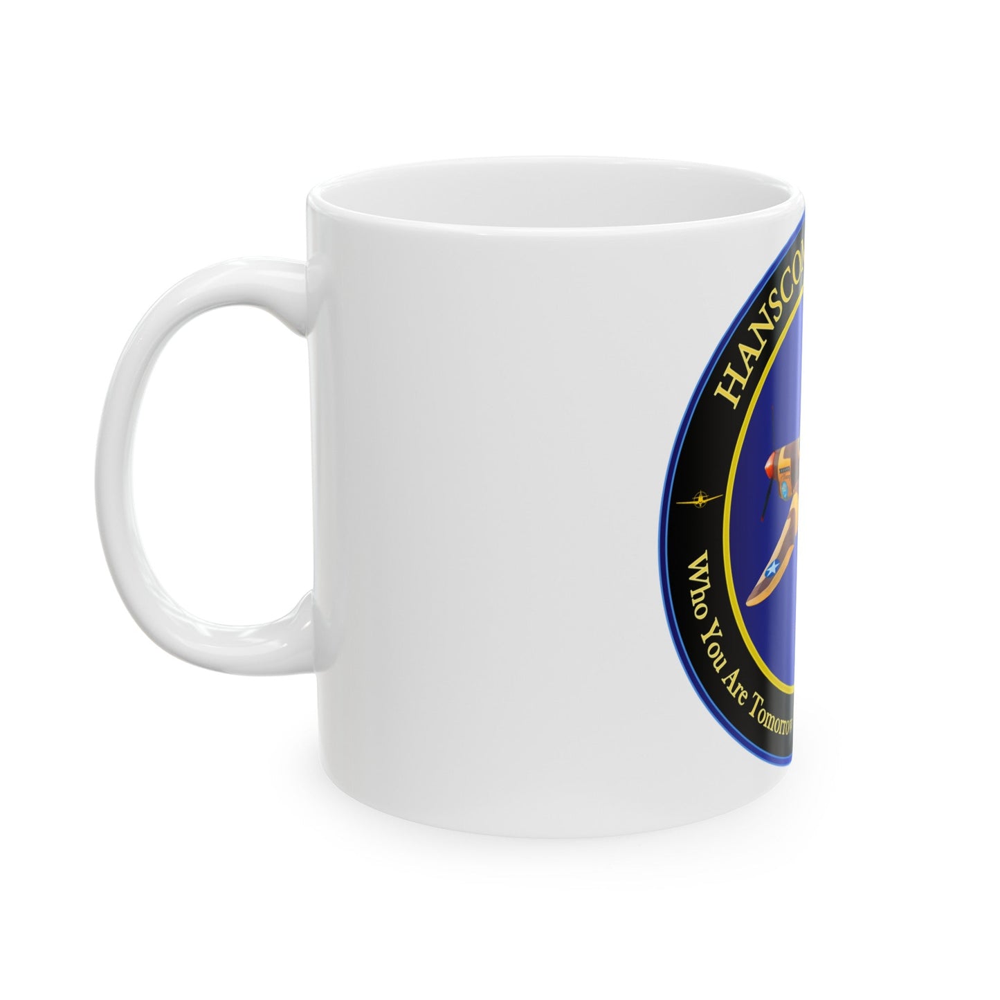 Hanscom University (U.S. Air Force) White Coffee Mug-The Sticker Space