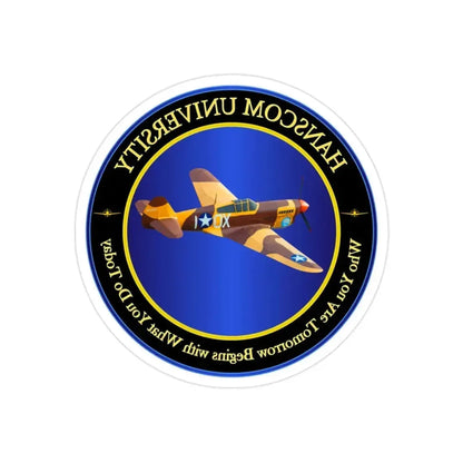 Hanscom University (U.S. Air Force) REVERSE PRINT Transparent Die-Cut STICKER - The Sticker Space