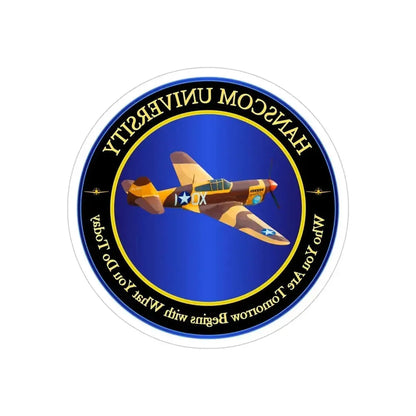 Hanscom University (U.S. Air Force) REVERSE PRINT Transparent Die-Cut STICKER - The Sticker Space