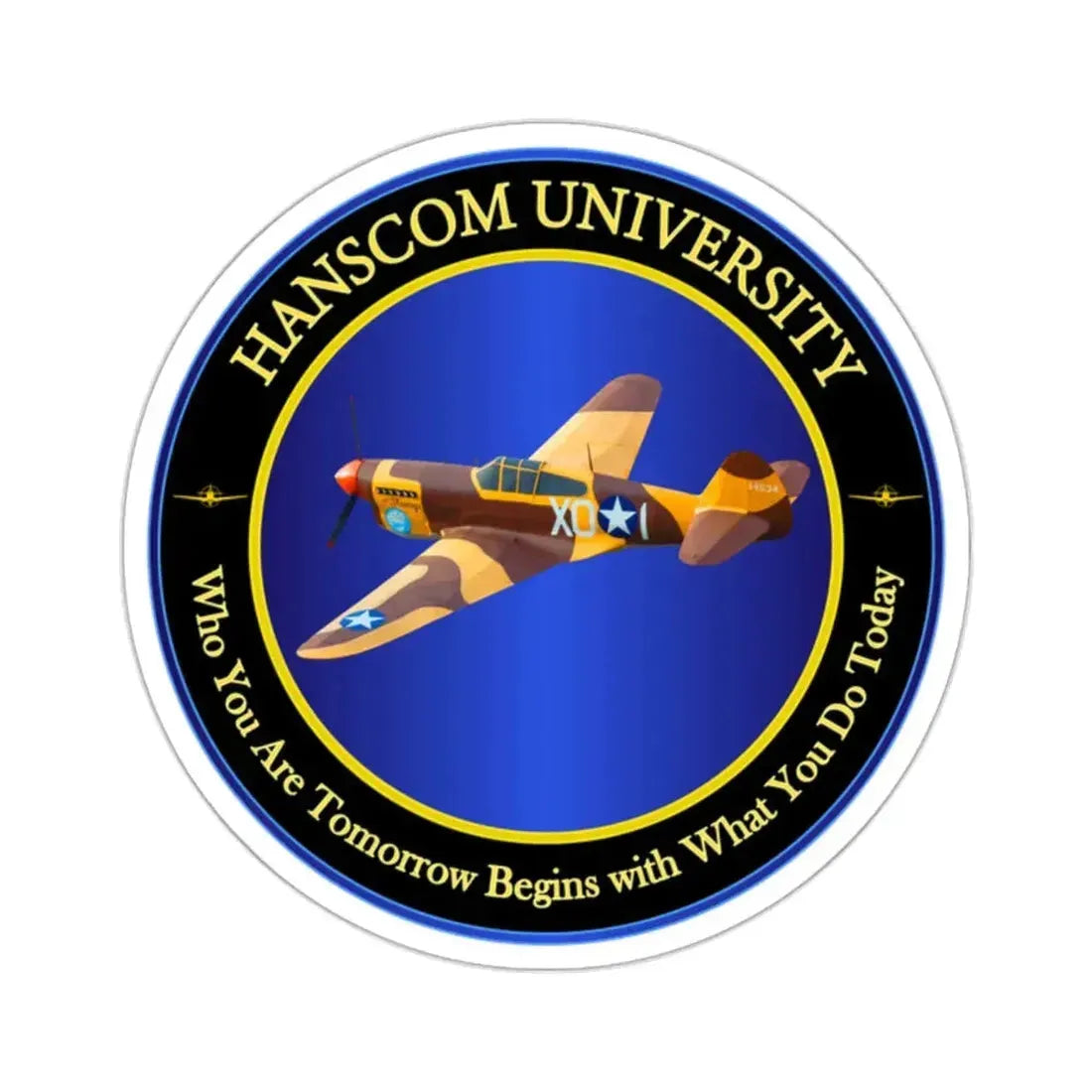 Hanscom University (U.S. Air Force) STICKER Vinyl Kiss-Cut Decal 2 Inch White - The Sticker Space