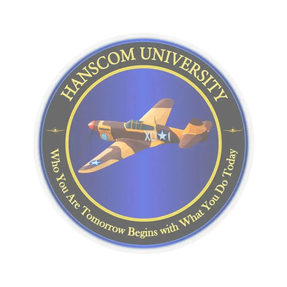 Hanscom University (U.S. Air Force) STICKER Vinyl Kiss-Cut Decal 3 Inch Transparent - The Sticker Space
