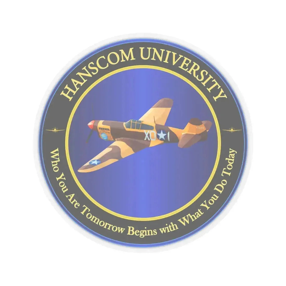 Hanscom University (U.S. Air Force) STICKER Vinyl Kiss-Cut Decal 6 Inch Transparent - The Sticker Space